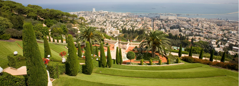 View of Haifa from Bahai gardens